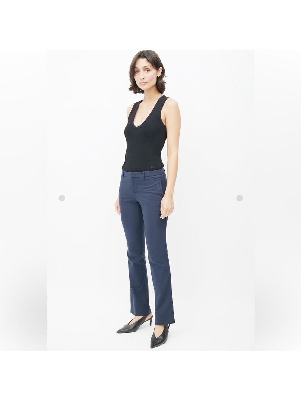 Gucci Mid Rise Wool Blend Boot Cut Trousers Sz 38 IT